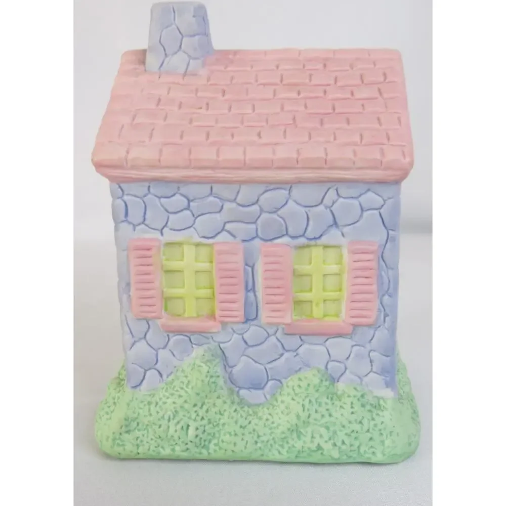 Vintage EASTER VILLAGE Bakery Ceramic House Light Up* 4